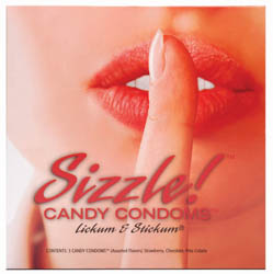 Sizzle Candy Condoms Edible 3 Pack