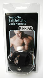 Leather Snap-on Ball Splitting Cock Harness
