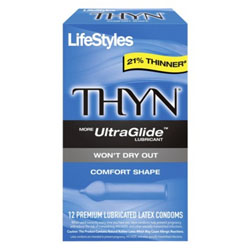 Lifestyles Thyn Ultra Glide  Condoms - 12 Pack