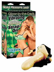 Vibrating Beginners Hollow Strap-on Glow In The Dark