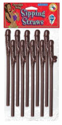 Choco Dicky Sipping Straws 10 Pieces