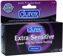 Durex Extra Sensitive Condoms  Lubricated 12 Pack