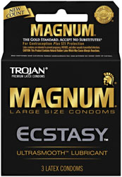 Trojan Magnum  Ecstasy  Lubricated Condoms 3-Pack