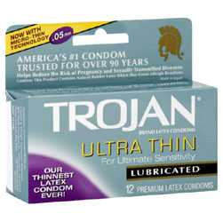 Trojan Ultra Thin Lubricated  12 Pack