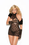 Cupless Lace Dress - Black -  Queen Size