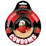 Endurance Strawberry 3 Pk Flavored Condoms