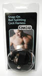 Leather Snap-on Ball Splitting Cock Harness