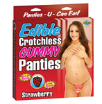 Edible Gummy Crotchless Panties - Strawberry