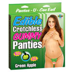 Edible Gummy Crotchless Panties Apple