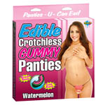 Edible Gummy Crotchless Panties Watermelon