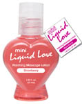 Mini Liquid Love Strawberry  Warming Massage 1.25oz Lotion
