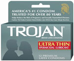 Trojan Ultra Thin Spermicidal  12 Pack