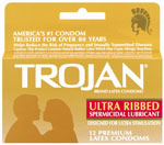 Trojan Ribbed Spermicidal 12Pk Tj94550