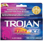 Trojan Fire And Ice Dual Lubricated 10 Pack