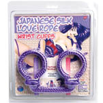 Japanese Silk Love Rope Wrist Cuffs Purple